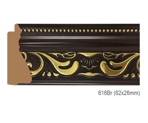 Thanh khung, phào (nẹp) làm khung tranh, khung hình mã  616BR